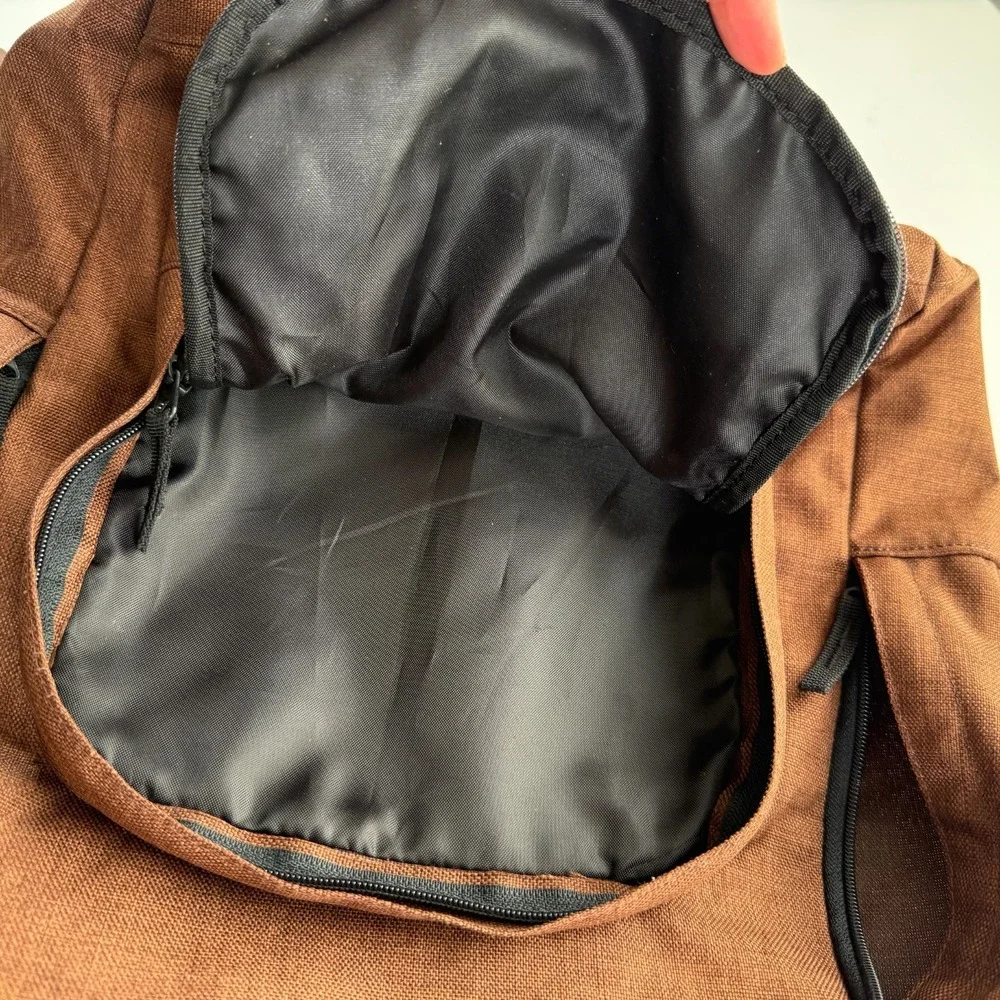 ELECTRIC VISUAL Laptop Padded Backpack Adult Brown 3 Compartments Everyday‎ Bag
